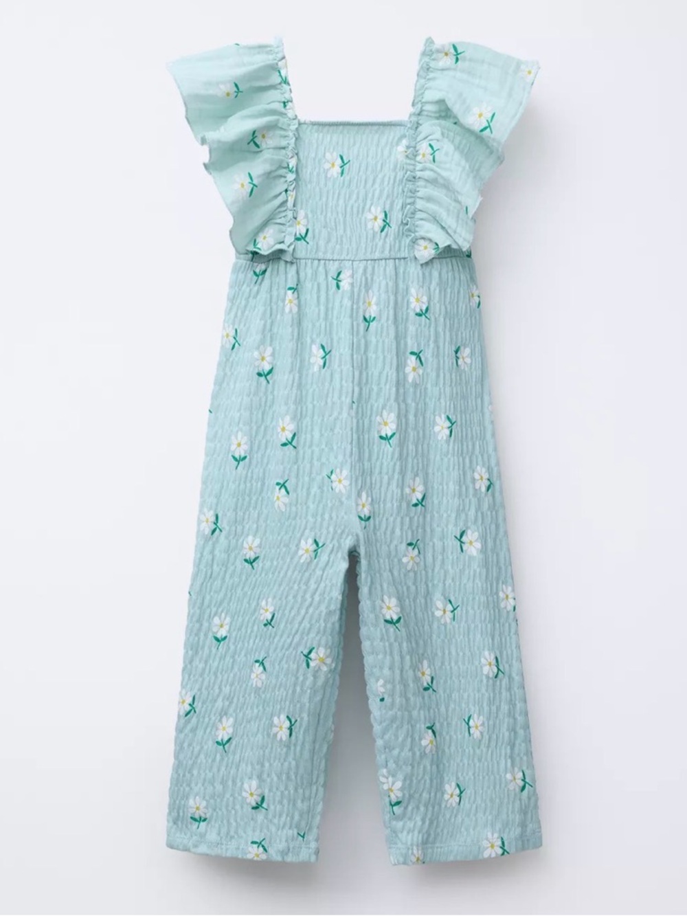 Zara Mint Floral Ruffle-Strap Jumpsuit